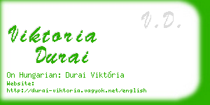 viktoria durai business card